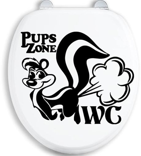 24x20cm Pups Zone WC Deckel Toilettendeckel Bad Klo Aufkleber Sticker Tunin Wandtattoo x Toiletten Badezimmer