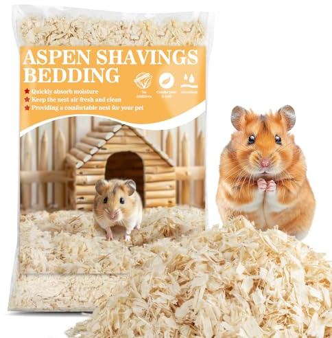 Sukh Aspen Hamster Einstreu, 400 g, Espenspäne, Haustierbedarf, Einstreu und Streu für Meerschweinchen, Kaninchen, Schlangengehege, Pferd, Hase, Igel, Hühnerstall, Reptilien, Chinchilla, Kleintiere