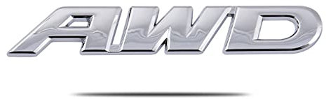 MSEURO 3D-Metall-Auto-Kotflügel-Emblem-Aufkleber, Kofferraum-Abzeichen, AWD-Logo, Passend for Civic CRV Subaru, Passend for Mazda, Toyota, Passend for RAV4, Kia, Chevrolet (Color : Silver, Size : 9.