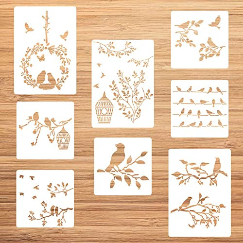 CIEMODA Vögel Schablonen Frühling Schablone