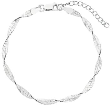 NOELANI Armband 925 Sterling Silber Damen Armschmuck, 18+3 cm, Silber, Kommt in Schmuck Geschenk Box, 2036256