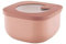 Guzzini - Kitchen Active Design, STORE&MORE BIO, Shallow Airtight Fridge/Freezer/Microwave Containers (S) - Peach Blossom Pink, 12,2 x 12,2 x h6,8 cm | 450cc - 170719251