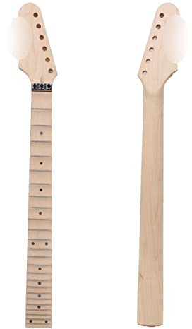 Vollgewellter Gitarrenhals, 24 Bünde, Ahornholz, Griffbrett mit Sicherungsmutter für Strat-Gitarre, linke Hand