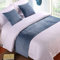 TTiiLoe Bettläufer, King-Size-Bett, weicher Samt, Dekoration, Bettbezug, Grau, Blau, Luxus-Tagesdecke, Bettläufer, für Fuß des Bettes, Schal, Bett, Endhandtuch für Hotel, Schlafzimmer, 240 x 50 cm