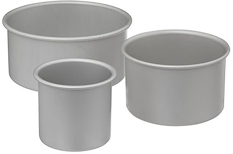 5five - juego de 3 moldes para tartas de aluminio de borde alto