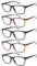 ZONLON 5 Pack Stylish Reading Glasses for Men Women Blue Light Blocking Lightweight Computer Readers with Spring Hinges (5 multicolor, 2.50, multiplier_x)