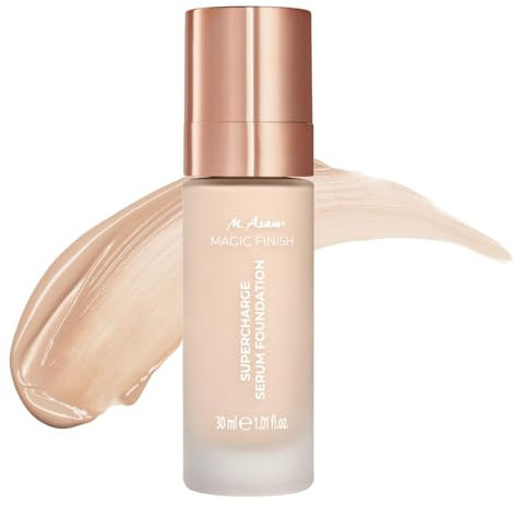 M. Asam MAGIC FINISH SUPERCHARGE Sérum de teint Soft-Ivory (30 ml) – Mi-fond de teint, mi-sérum, formule enrichie en peptides lissants et en sérum hydratant, make-up avec couvrance moyenne à élevée