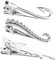 SG Store Ensemble avec 3pcs Pinces à Cravate en Argent Crochet de Poisson Pince à Cravate Poulpe Membre Pince à Cravate Requin Pince à Cravate Vêtements Accessoires pour Hommes Garçons Cuivre