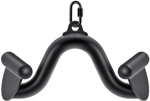 Kipika LAT Pull Down Bars Cable Machine Attachment, Rowing T-bar V-bar Set, Back Strength Training Handle Grips for Cable Machine Rowing Machine, 12 20 24 28 32 Five Sizes
