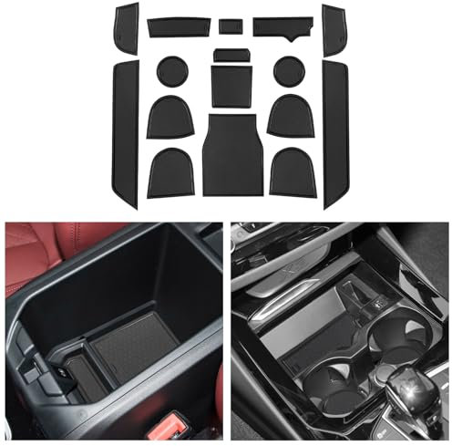 CDEFG Compatible con BMW X3 G01 X4 G02 iX3 2019-2023 2024 Alfombrillas de Goma Antideslizantes Reposabrazos Consola Central Portavasos X3 X4 iX3 Accesorios (Negro)
