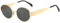 YAMEIZE Retro Oval Metall Rahmen Sonnenbrille - für Damen Herren Klassisch Rund UV400 Schutz Kleine Brillen Travel Fahren Outdoor