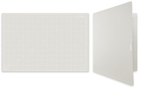 iMAT Klapp-Schneidematte_Note A1 (Cm Version), 60 x 90 cm, faltbar, ideal zum Basteln, Papierschneiden, große Leder- und Stoffprojekte, Skizzieren, Zeichnen (Origami-Weiß)