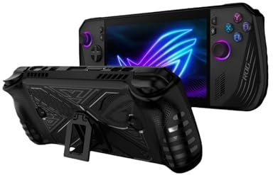 Funda protectora para consola de juegos ASUS ROG Ally X, funda blanda de TPU con soporte (negro)