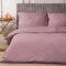 VelvetHome Bettwäsche 200x200 3teilig 100% Baumwolle Hohe Qualität Made in EU Bettbezug 200x200 cm mit 2X Kissenbezug 80x80 cm Bettwäsche-Set 200x200 mit Reißverschluss Puderrosa 200 x 200