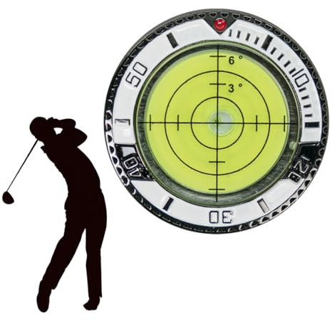 XUKZIMA 1 Pcs Golf Slope Reader with Golf Ball Marker Hat Clip Golf Putting Green Reader Golf Slope Putting Level Bubble Golf Level Marker Golf Putting Aid Reader with High Precision