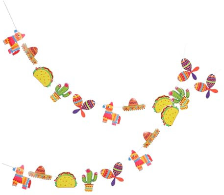 Tofficu Cuerdas para Cumpleaños Decorativa Temática Banderines Adornos para Pancartas Temáticas