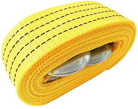 NIYANGLE Strongest Car Towing Ropes 2pc Nylon Winch Rope with Forged Hooks for Recovery