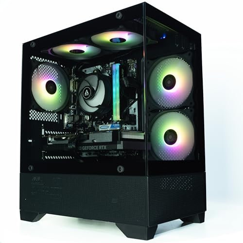 ionz Gaming PC - AMD Ryzen 5 5500, RTX 3050 6GB Graphics Card, 16GB RAM, 500GB SSD, Windows 11, 500W PSU (Aether Mini, Black)