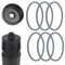 Gosknor 6pcs Replacement Gasket Compatible with Under Armour 32oz Squeeze Water Bottle, Silicone Lid Seal Replacement for Under Armour Bottle Gasket Accessory Part for 32oz Squeeze Water Bottle(Gray)