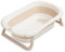 SENSILLO Baby Badewanne - Babywanne Faltbar - ab Geburt, 0-24 Monate, 78 x 49 x 20,5 cm - mit Anti Rutsch Beinen und Stöpsel - Baby Erstausstattung Neugeborene, Babybadewanne - Foldi Beige