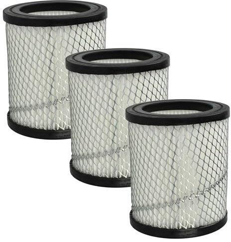 vhbw 3X Staubsaugerfilter kompatibel mit Sellnet 20L SN2018, 15L SN119 Aschesauger - HEPA-Filter Silber Weiß