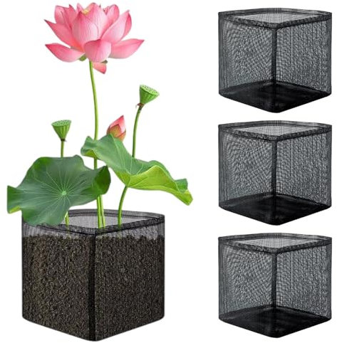 Paniers Pour Plant De Bassin, Pots De Nénuphars Pour Bassin, 4 X Filets Flottants Pour Plant Aquatiques,pots En Tissu Robuste Pour Bassin, Pour Plantation Aquatique, Jardin Intérieur, Balcon