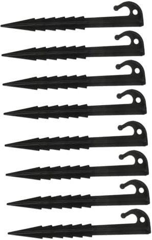 DECOMELODY 10 Stück Kunststoff Zeltheringe 14,6cm Windfest Robuste Erdanker Camping Bodenpflöcke Für Zeltbefestigung Outdoor Zelt Zubehör