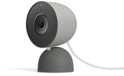 Google Nest Cam Indoor (Wired, 3rd Gen) - Security Camera with 2K Video and Gemini, Night Vision, 2-Way Audio, Works with Google Home - 2025 Model - Hazel