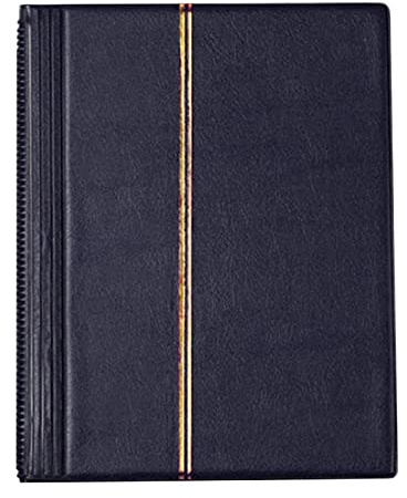 MotiveTech Briefmarkenalbum Aus, 10 Blatt (20), Aufbewahrung für Briefmarkensammlungen, Schützende Zwischenblätter, Briefmarkenalbum Binder, Sammlerko, Blau