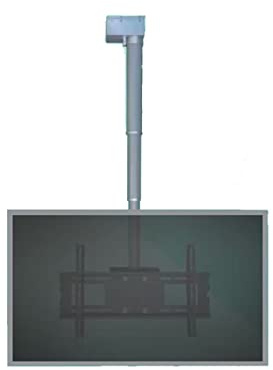 Electric TV Lift Stand for 26 70 Inch TV Motorized Ceiling Mount with Remote Control Adjustable Tilt and 90° Flip Up Universal Riser Mount for Big Screen TVs (100cm/150cm)