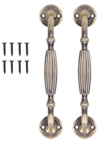 ANKROYU Maniglie per porte in bronzo antico Maniglie per cassetti interni vintage professionali e squisiti per porte da fienile per uffici domestici Lega di alluminio premium 2 set