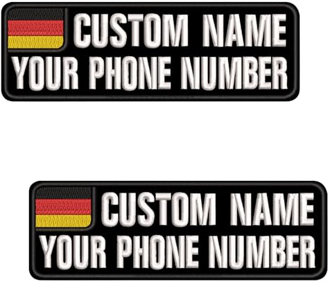 Benutzerdefinierte deutsche Militär Name Patch personalisierte gestickte | Anpassbarer Name Patches mit Hakenverschluss, Personalisierte taktische Moral bestickte Namen mit Deutschland Flagge Patch