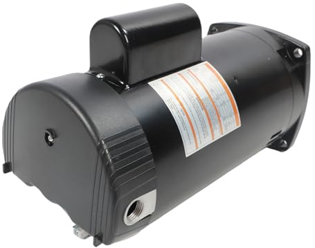 KIMISS Motor de Bomba de Piscina con Brida Cuadrada de 1,5 Caballos de Fuerza, Repuesto Compatible para Varios Modelos, Rendimiento Eficiente de 3450 RPM, Construcción Duradera de Acero de Aleación