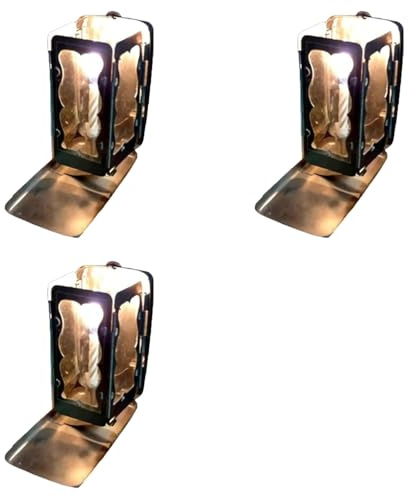 BUAGOUWZ 3X Linterna de Bolsillo Plegable para Velas, Linterna de Bolsillo para Velas, Linterna de Bolsillo Plegable para Velas, Linterna de Bolsillo Plegable para Velas (Sin Velas)