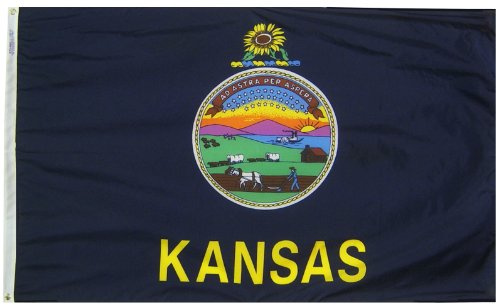 Annin Flagmakers Bundesstaat Kansas Flagge 3x5' Nicht zutreffend