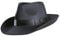W WIDMANN MILANO Party Fashion 2487G - Gangsterhut aus Satin, schwarz, Charleston, 20er Jahre, Motto-Party, Karneval