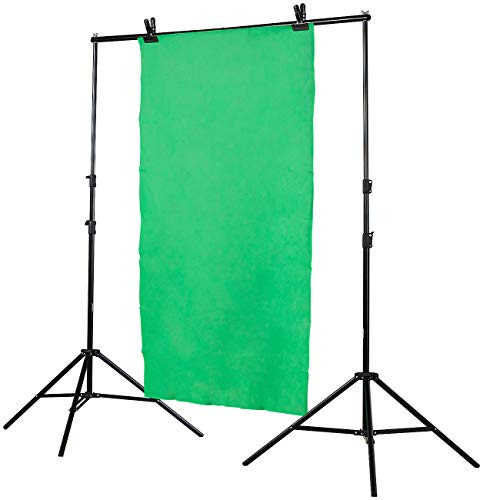 Somikon Greenscreen: Höhenverstellbares Fotohintergrund-System (Fotohintergrundsystem, Greenscreen Fotostudio, Video)