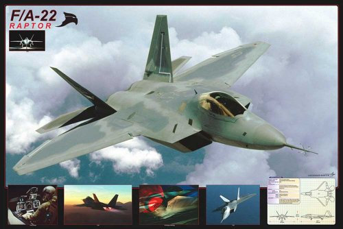 Poster - Educational - Bildung - Airplane F/A-22 Raptor Flugzeug