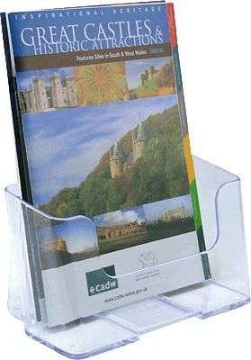 Wholesale CASE of 15 - Deflect-O Literature Holders-Literature Holder, Booklet Sz, 6-1/2x3-3/4x7-3/4H, CL