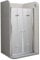 i-flair Doppelfalttür Verstellbereich von 108-112 cm Höhe: 195 cm Duschabtrennung aus 6 mm satiniertem ESG Sicherheitsglas mit Nanobeschichtung