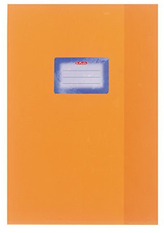 5 Heftumschläge / Hefthüllen DIN A4 / Baststruktur / Farbe: orange