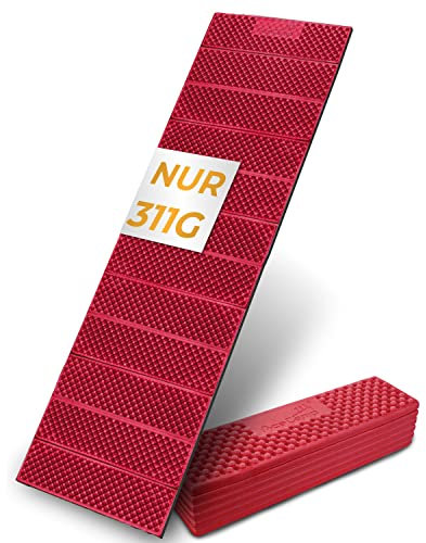 AceCamp® Faltbare Thermomatte Isomatte Outdoor Camping Ultraleicht [186x56cm - Rot] - Wasserdicht leicht & kompakt - Faltbare Yogamatte reise - Strandmatte gepolstert faltbar - Isomatte Schaumstoff