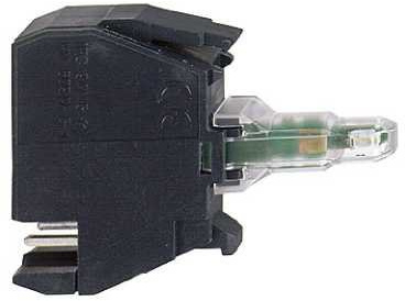 Schneider ZBVB13 Lampenfassung mit Weißem LED-Modul, 24V, für Frontelem. Durchmesser 22, Flachsteckanschluss