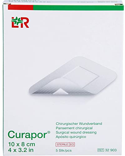 Curapor chirurgischer Wundverband 8 cm x 10 cm steril, 5 St. Pflaster