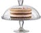 Pasabahce Footed Service Plate and Dome - Elegant Serving Plate with Lid and Stand, Cake Stand for Birthday Parties, Cake and Pastries Plate, Desserts Plate