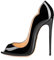 Soireelady Damen Peep Toe Pumps,Stilettoabsatz High Heels,Übergröße Lack Schuhe Schwarz 43