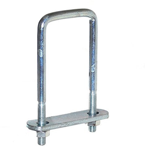 2x U-Bügel mit Gegenplatte 140x63mm Breite Zurrbügel Bügelschraube M10 Gewindebügel Bügelschelle Dachträger Befestigung Neu Old-Harvest