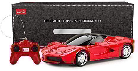RASTAR La Ferrari Remote Control Car Age 3+, 1:24 Ferrari RC Car for Kids, Red Toy Car