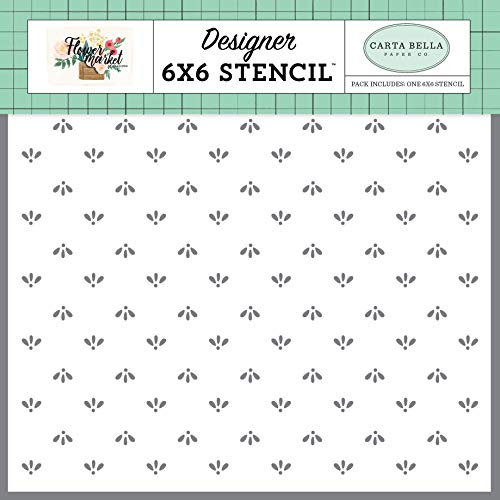 Carta Bella Paper Company Market Dot Schablone, Blaugrün, Rosa, Hellbraun, Grün, Creme