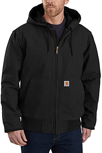 Carhartt Giacca Imbottita Active, Vestibilità Ampia, In Tessuto Washed Duck, Uomo, Nero, M